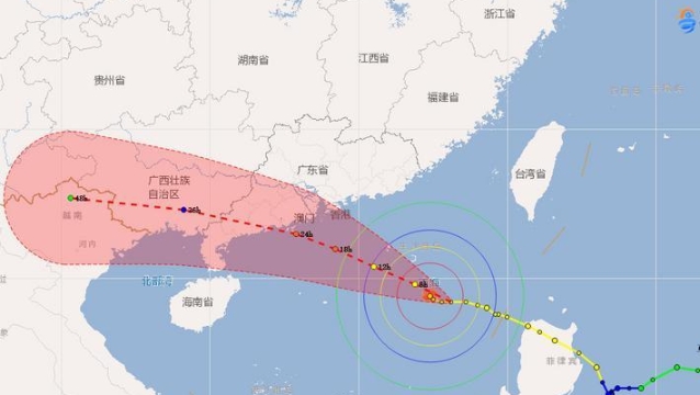 “马鞍”较大可能在25日上午在台山到电白登陆