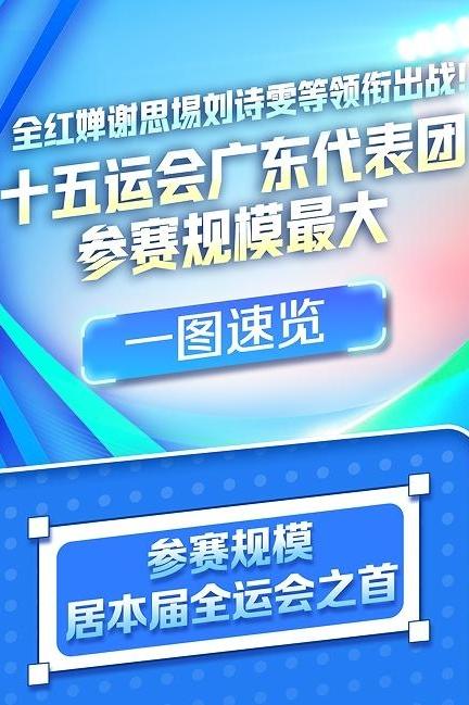 全红婵谢思埸刘诗雯等领衔出战!十五运会广东代表团参赛规模最大,一图速览→