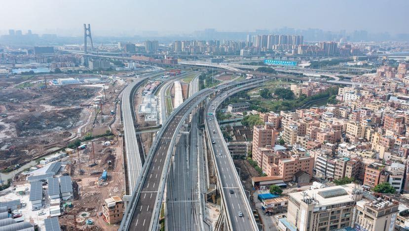 广佛出口放射线二期工程B线高架桥及部分匝道11月24日开通试运行