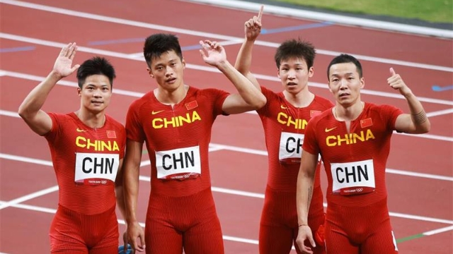 男子4x100米接力决赛中国获第四 意大利夺冠
