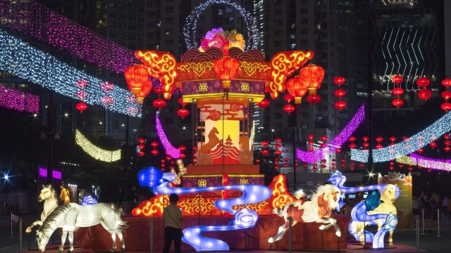 香港举办中秋灯会 营造节日气氛