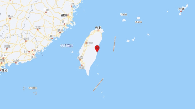 台湾花莲县发生4.5级地震 震源深度10千米
