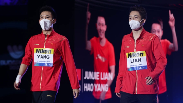 祝贺！练俊杰/杨昊获世锦赛男双10米台冠军