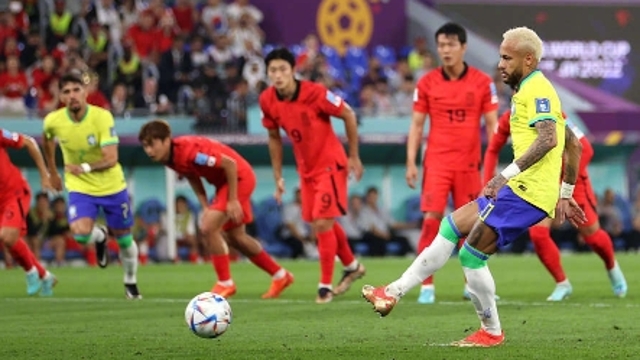 巴西4:1战胜韩国晋级八强 1/4决赛将对阵克罗地亚