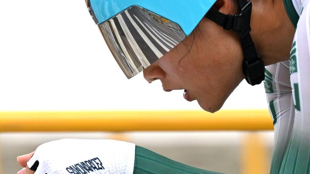 海南队张好夺得十五运会公路自行车女子个人计时赛冠军