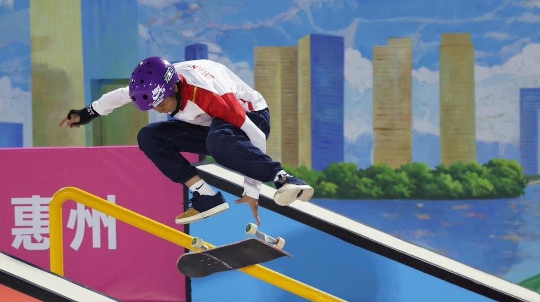 十五运会 | 广东选手朱沅铃夺得滑板女子街式赛银牌