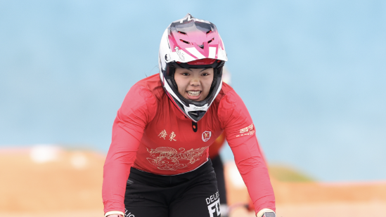 广东小轮车队首获全运会金牌 廖婉仪夺得竞速小轮车女子竞速赛冠军