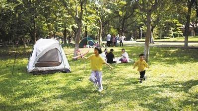 鼓励公园绿地试点开放帐篷区