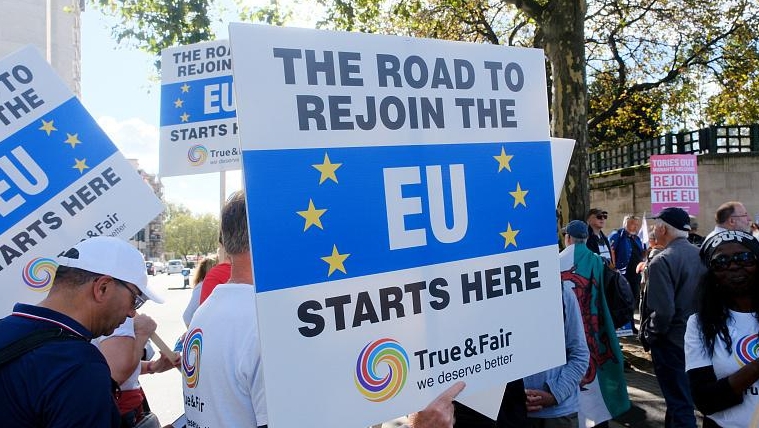 民调显示近六成英国人支持重返欧盟单一市场