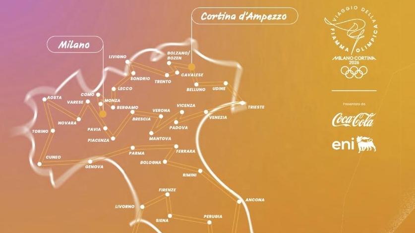 米兰冬奥会火炬开始在意大利传递