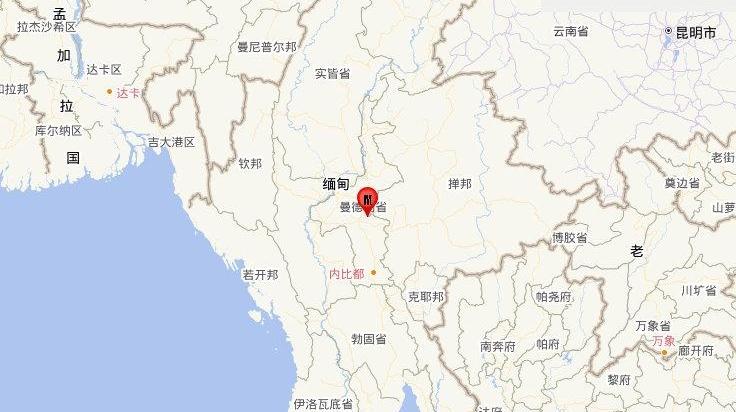 缅甸发生5.1级地震 震源深度10公里