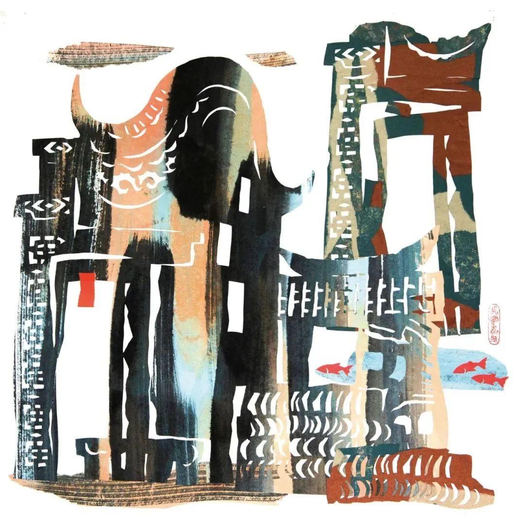 陈加宁《古村的沧桑》