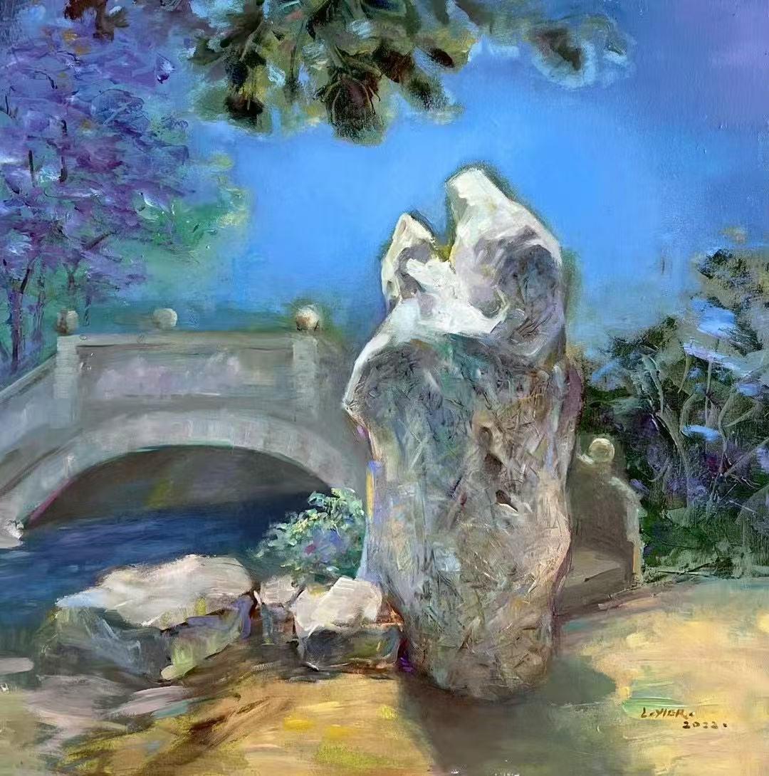 16,梁园奇石之四80x80cm