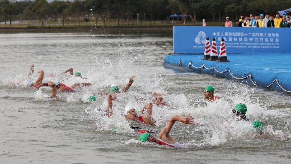 残特奥会铁人三项开赛，邓建利获铁三首金！广东队已揽二金一铜