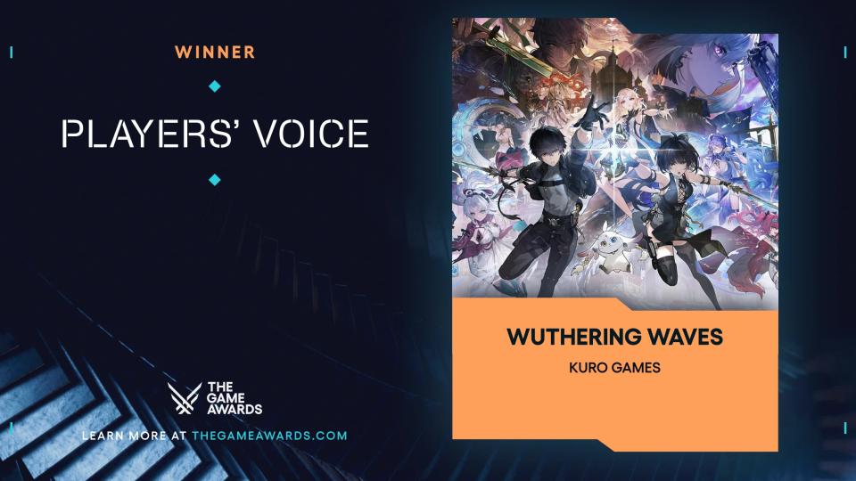 广州库洛游戏《鸣潮》获TGA 2025玩家之声奖