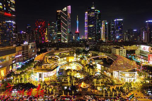 广州新中轴线夜景璀璨