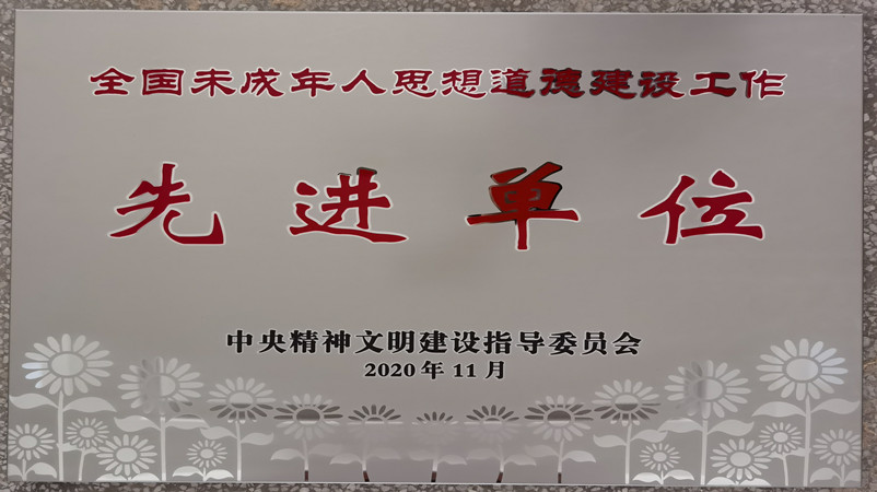 2020年11月，被评为“全国未成年人思想道德建设工作先进单位”