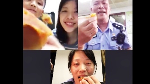 中秋夜，这个警察家庭隔着手机屏一起吃月饼