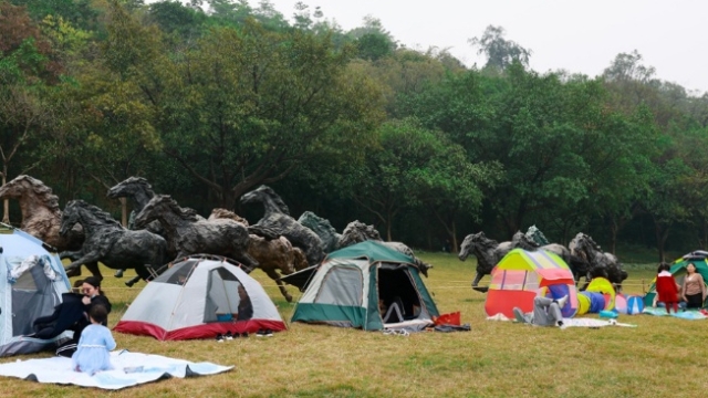快来“躺坪”！广州白云多个公园开放搭帐篷区域