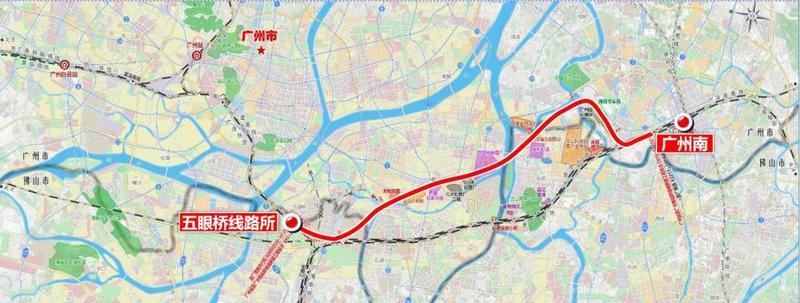 广州南站能到的站，未来广州站也能去！广南联络线开工！