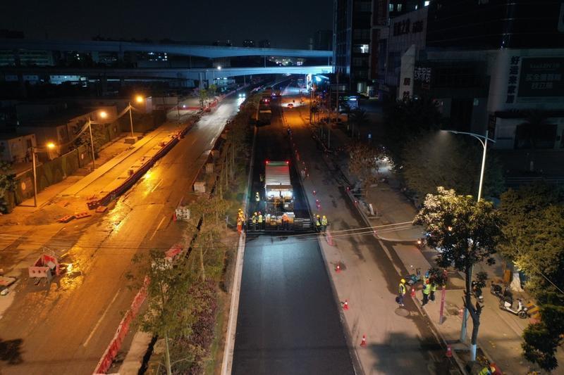 广州白云火车站西侧道路改造主体工程顺利完成