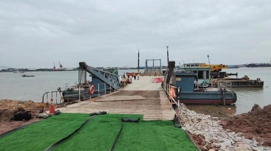 南沙区文冲船厂临时码头正式启用 供三民岛居民进出