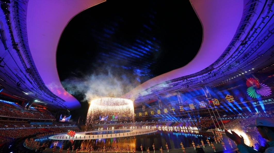 以水为脉视觉+艺术呈现,诠释湾区“同心圆”|揭秘十五运会开幕式