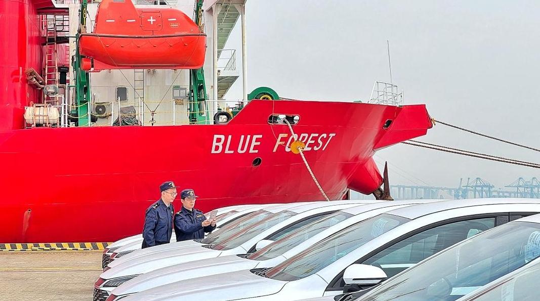 2025年广州南沙汽车口岸滚装出口汽车超38万辆